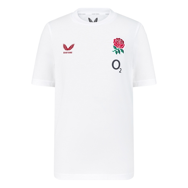 England Kids Off Pitch T-Shirt 26/27 Brilliant White - Front View