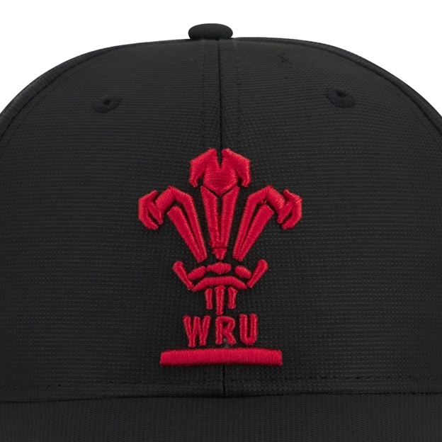 Wales Adults Baseball Cap Curve Visor 25/26 Black - WRU Embroidery