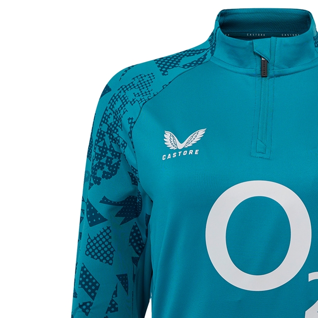 England Womens Performance Midlayer Top 25-26 Reflecting Pond - Castore