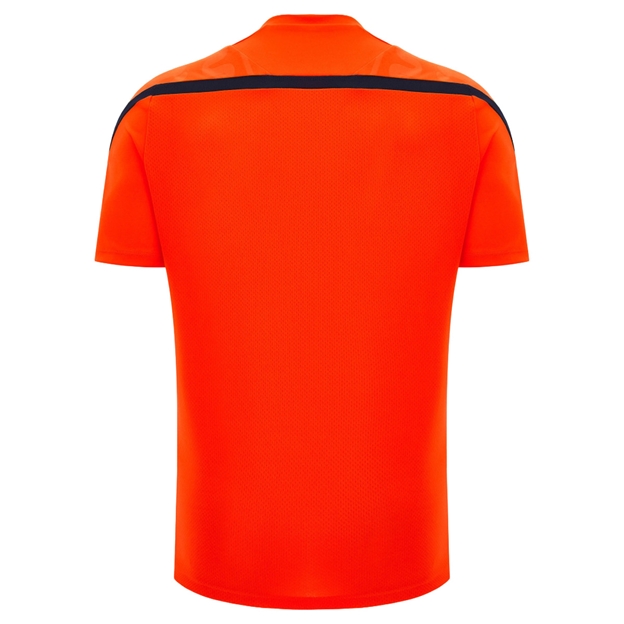 Edinburgh Mens Training T-Shirt 26/27 Orange Navy - Back View