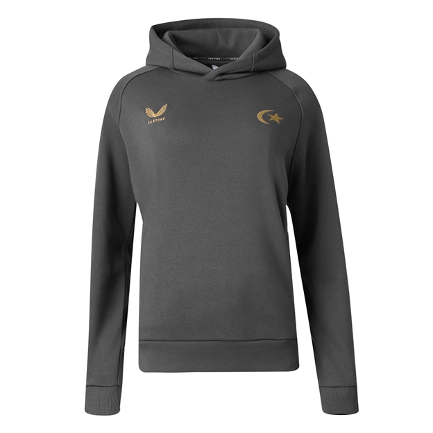 Saracens Mens 150th Anniversary Hoodie 26/27 Gunmetal - Front View