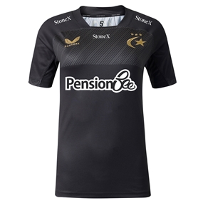 Saracens Womens Home Rugby Shirt 26/27 Caviar - Front View