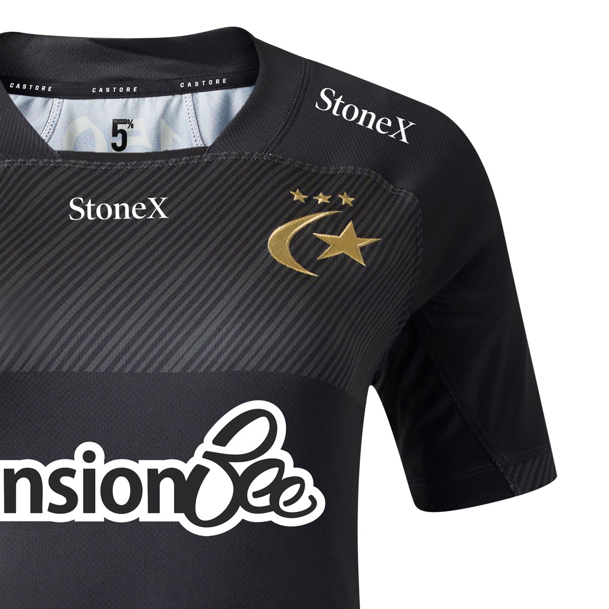 Saracens Womens Home Rugby Shirt 26/27 Caviar - Front View