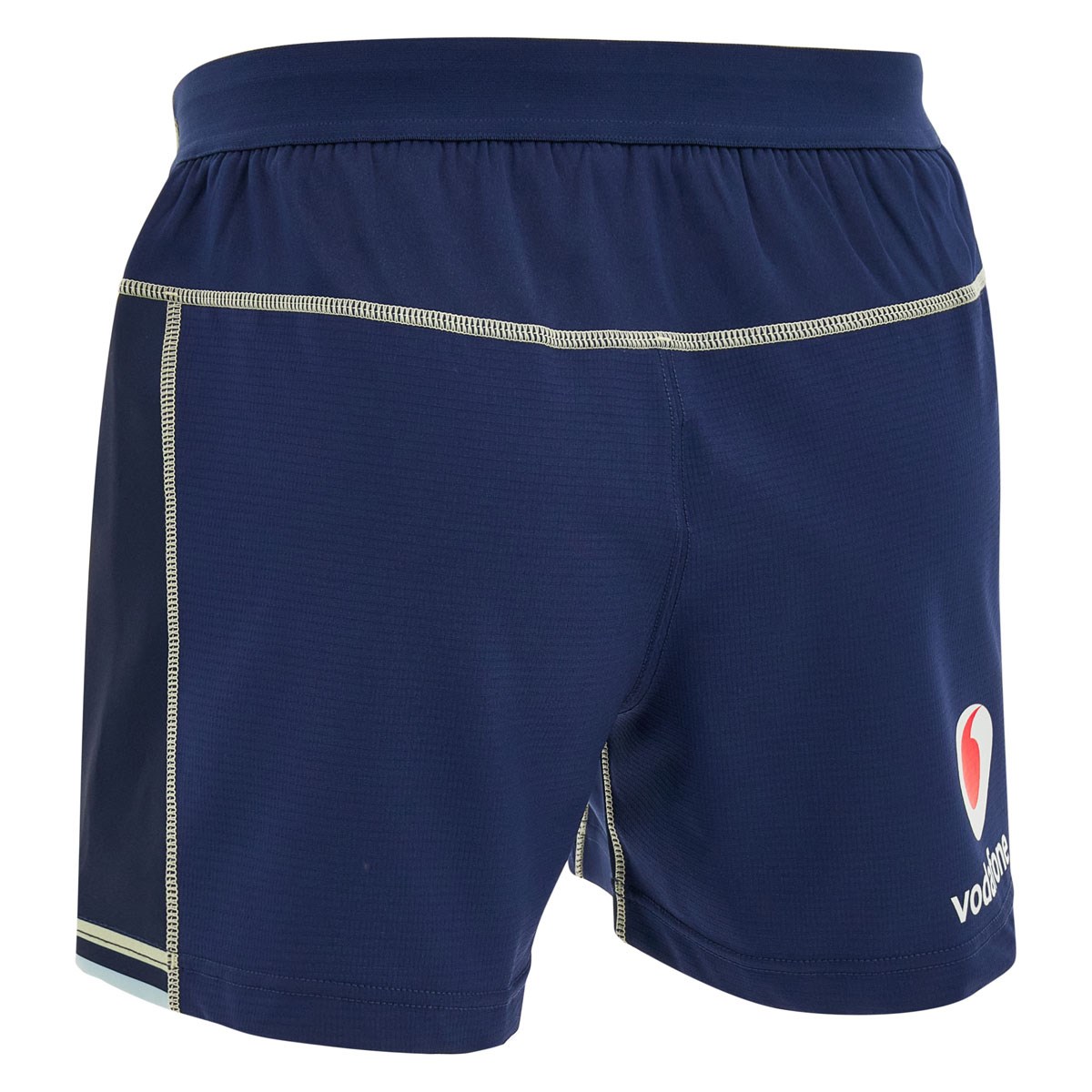 Scotland Mens Home Rugby Shorts 26/27 Navy and Sand - Front View