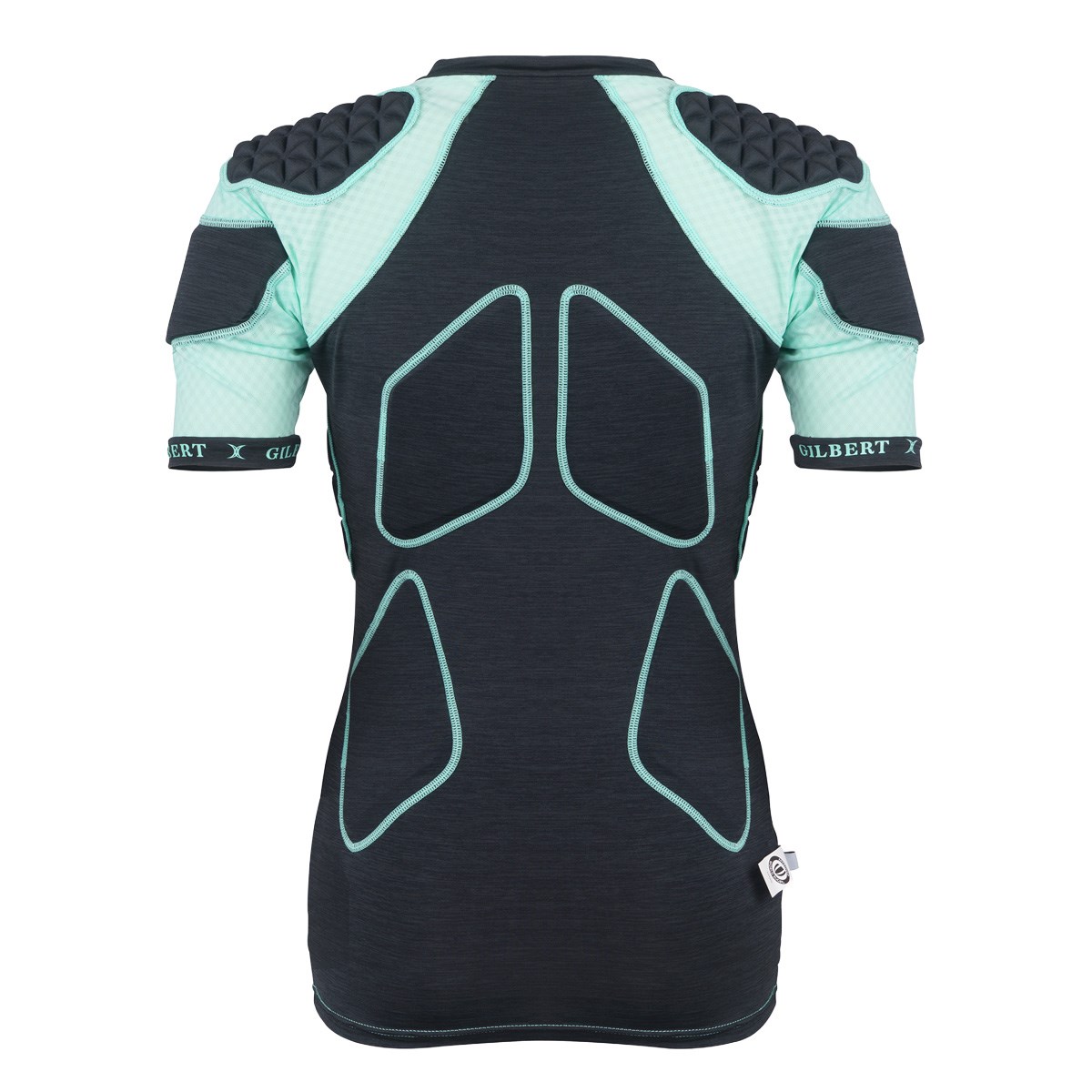 Gilbert Womens Triflex Lite Rugby Shoulder Pads Black - Front