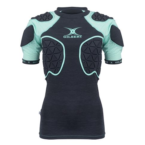 Gilbert Womens Triflex Lite Rugby Shoulder Pads Black - Front
