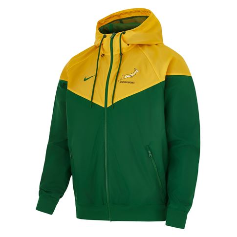 South Africa Springboks Mens Windrunner 26/27 Gorge Green - Front View