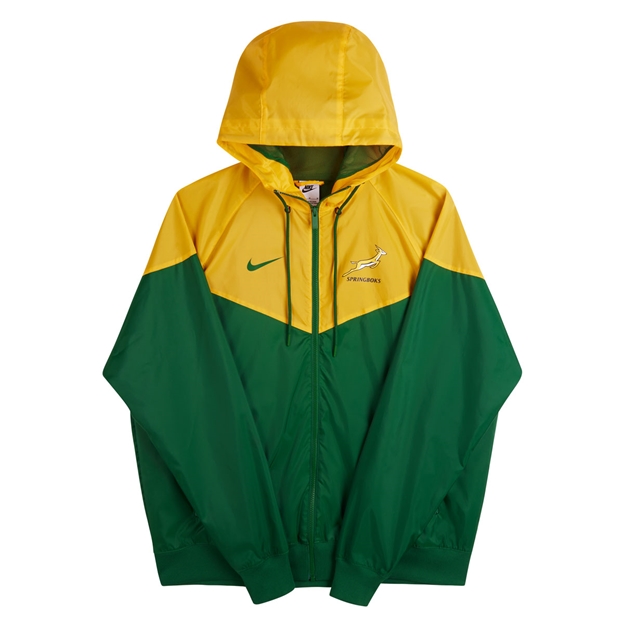 South Africa Springboks Mens Windrunner 26/27 Gorge Green - Flatlay View