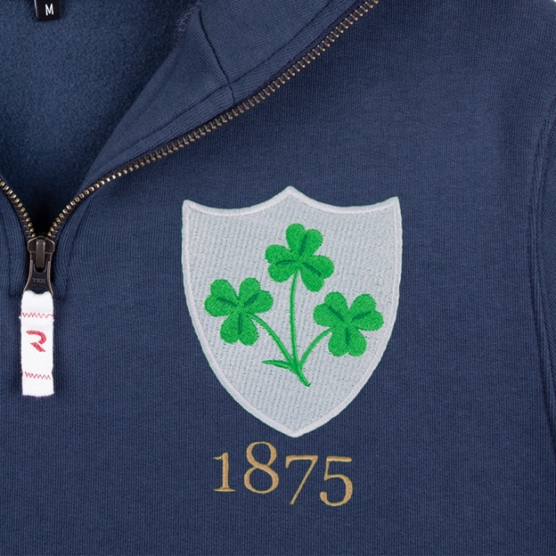 Ireland 1875 Quarter Zip Sweatshirt - Petrol Blue