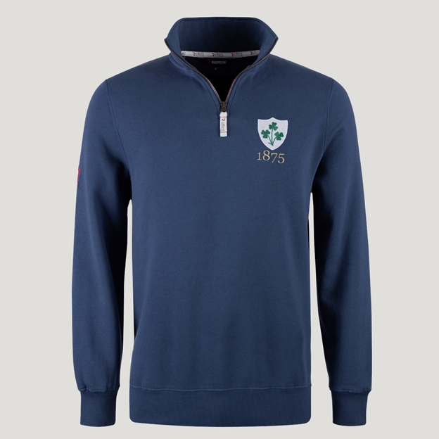 Ireland 1875 Quarter Zip Sweatshirt - Petrol Blue