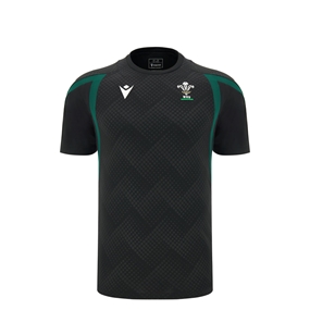 Wales Kids Training T-Shirt 26/27 Black - Front View