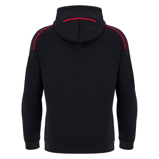 Wales Mens Travel Full Zip Hoodie 25/26 Black - Back
