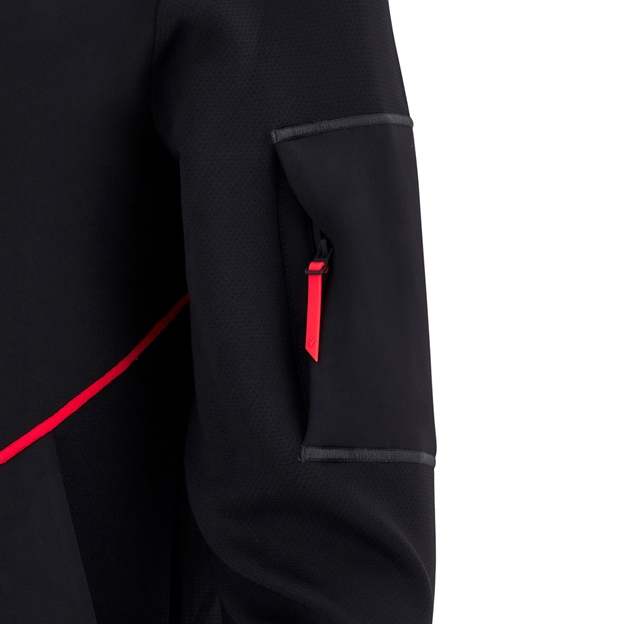 Wales Mens Travel Full Zip Hoodie 25/26 Black - Sleeve Pocket