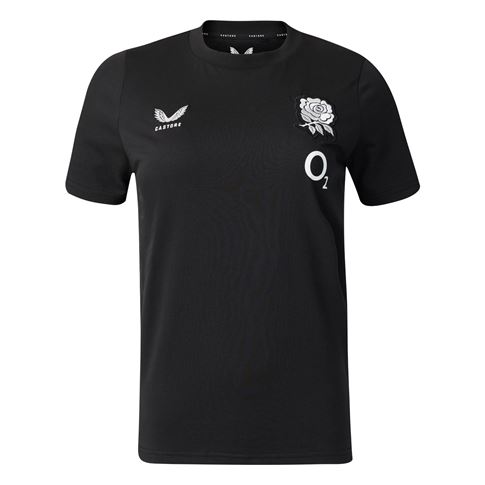 England Womens Off Pitch T-Shirt 26/27 Castore Black - Front