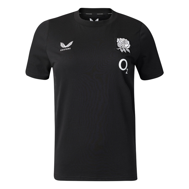 England Womens Off Pitch T-Shirt 26/27 Castore Black - Front