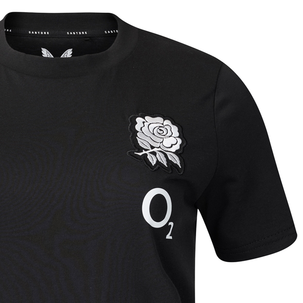 England Womens Off Pitch T-Shirt 26/27 Castore Black - RFU