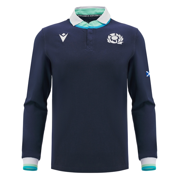 Scotland Mens Home Cotton Rugby Shirt - Long Sleeve