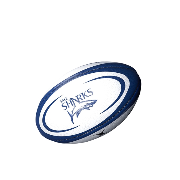 Gilbert Sale Sharks Replica Rugby Ball Mini - Front