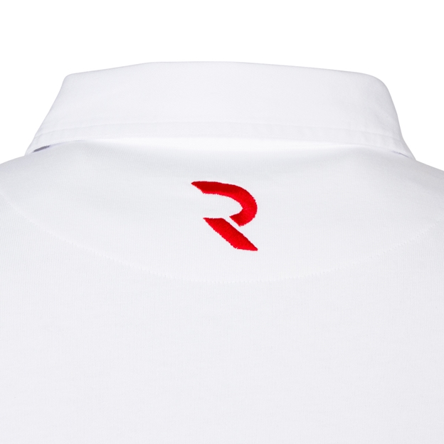 Rugby 1823 Mens Rugby Shirt Long Sleeve White - Collar Back Close-up