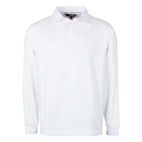 Rugby 1823 Mens Rugby Shirt Long Sleeve White - Front View