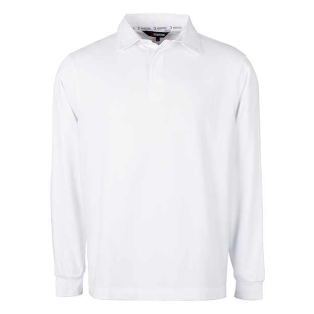 Rugby 1823 Mens Rugby Shirt Long Sleeve White - Front View