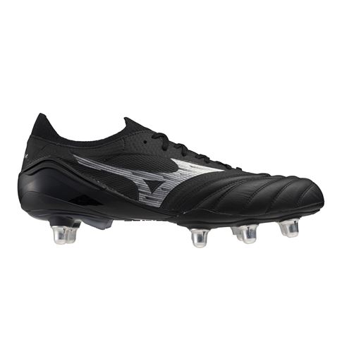 Mizuno Adults Morelia Neo IV Elite SG Rugby Boots - Black/Silver - Outstep