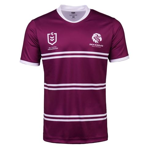 Manly Sea Eagles Mens Supporters Shirt 2025 Maroon - Front