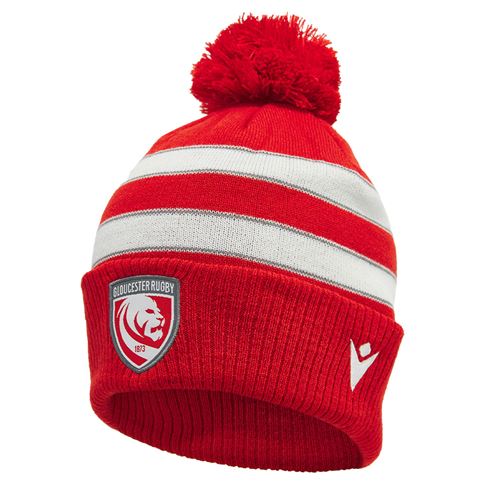 Gloucester Adults Bobble Beanie 26/27 Red - Front