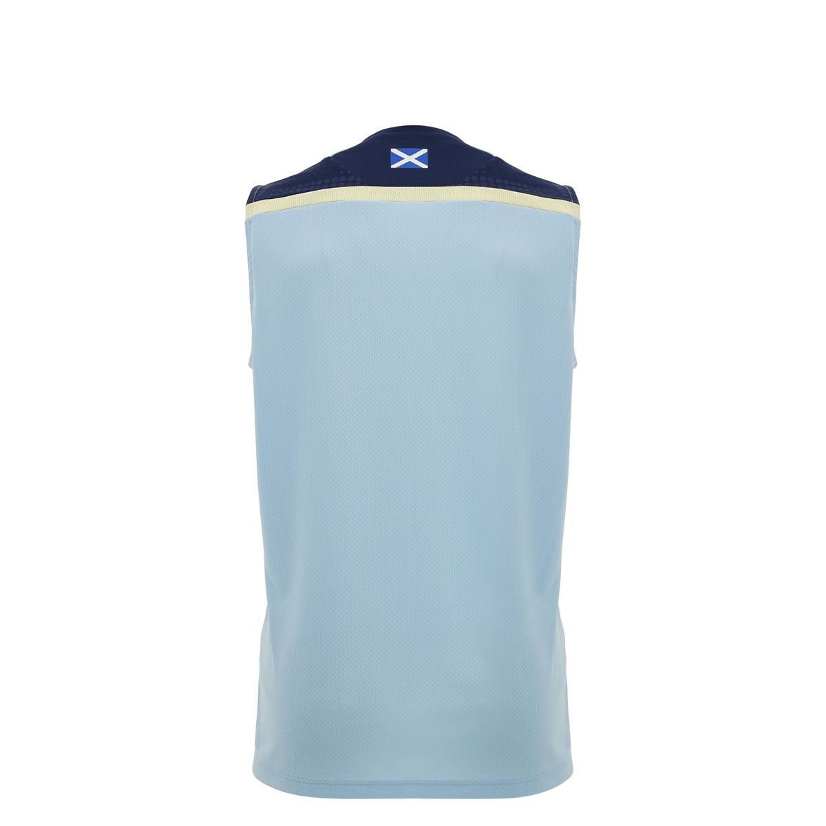Scotland Kids Training Vest 26/27 Blue and Sand - Front View