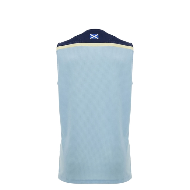 Scotland Kids Training Vest 26/27 Blue and Sand - Back View