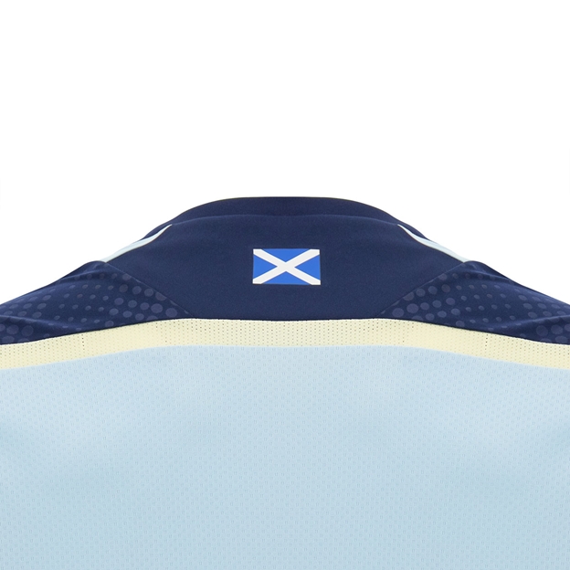 Scotland Kids Training Vest 26/27 Blue and Sand - Scotland Flag Close-up