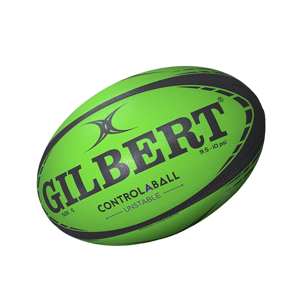 Gilbert Control-A-Ball Rugby Ball Unstable - Front View