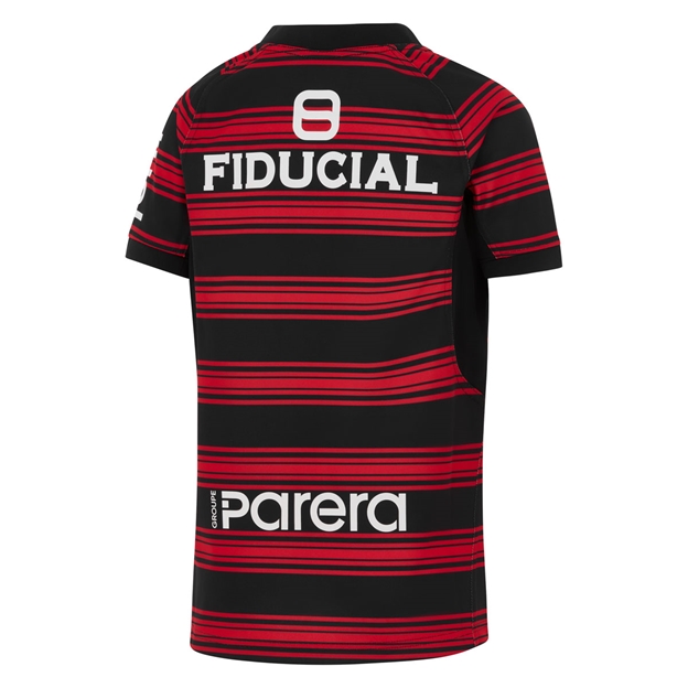 Stade Toulousain Mens Home Rugby Shirt 25/26 Black - Back