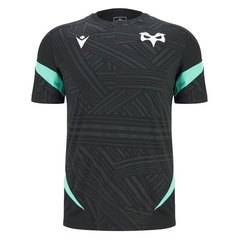 Ospreys Mens Training T-shirt 25/26 Black - Front