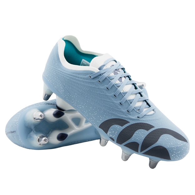 Canterbury Adults Stampede Groundbreak Elite Soft Ground Rugby Boots - Mountain Spring Blue