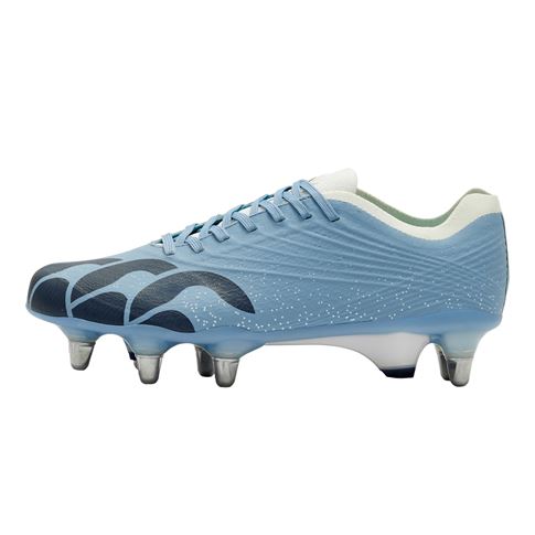Canterbury Adults Stampede Groundbreak Elite Soft Ground Rugby Boots Mountain Spring Grey - Outstep View