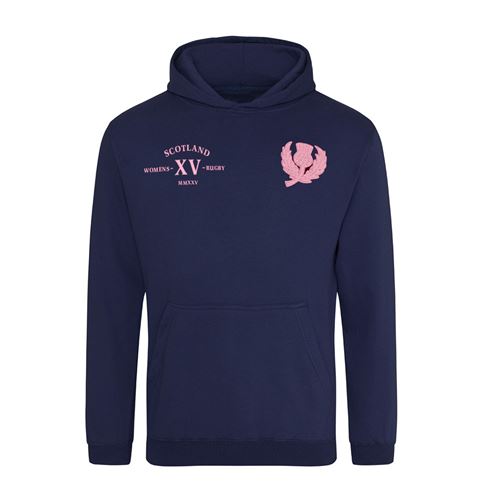 Womens World Cup Scotland Kids Classic Hoodie Navy - Front