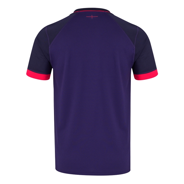 England Mens Away Rugby Shirt 26/27 Maritime Blue - Back View