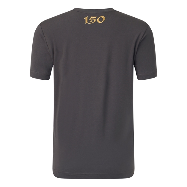 Saracens Mens 150th Anniversary T-Shirt 26/27 Gunmetal - Back View