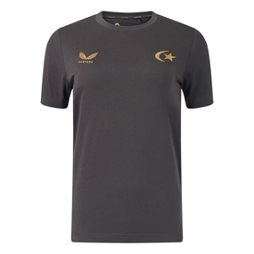 Saracens Mens 150th Anniversary T-Shirt 26/27 Gunmetal - Front View