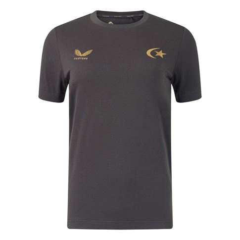 Saracens Mens 150th Anniversary T-Shirt 26/27 Gunmetal - Front View