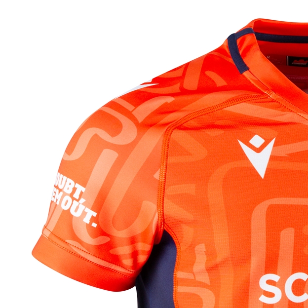 Edinburgh Mens Training Rugby Shirt  26/27 - Orange/ Navy