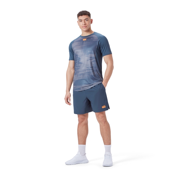 Canterbury Mens Vapodri Graphic Superlight Tee - Navy Model Full