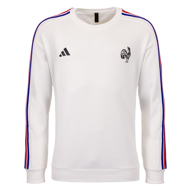 France Mens Fanwear Crew Sweatshirt White - Front