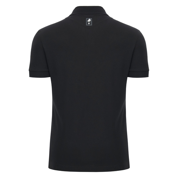 Rugby World Cup 2027 Mens Athleisure Cotton Polo - Black/Turquoise - Back