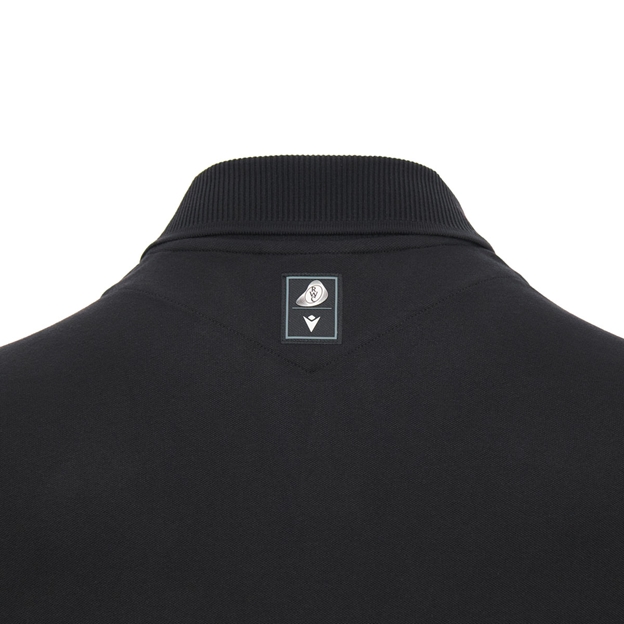 Rugby World Cup 2027 Mens Athleisure Cotton Polo - Black/Turquoise - Collar