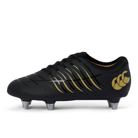 Canterbury Kids Phoenix 2.0 Team Soft Ground Rugby Boots Black - Outstep View