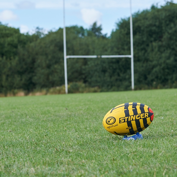 Optimum Stinger Training Rugby Ball - Pitch Side