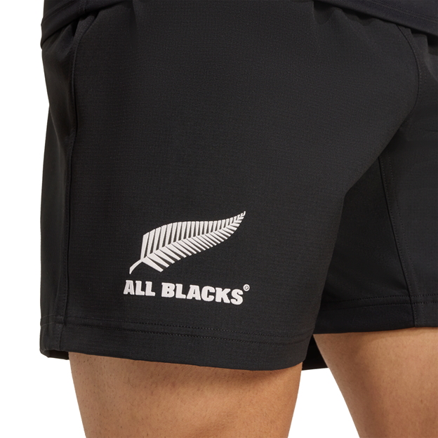 All Blacks Mens Home Rugby Shorts 25/26 Black - Fern
