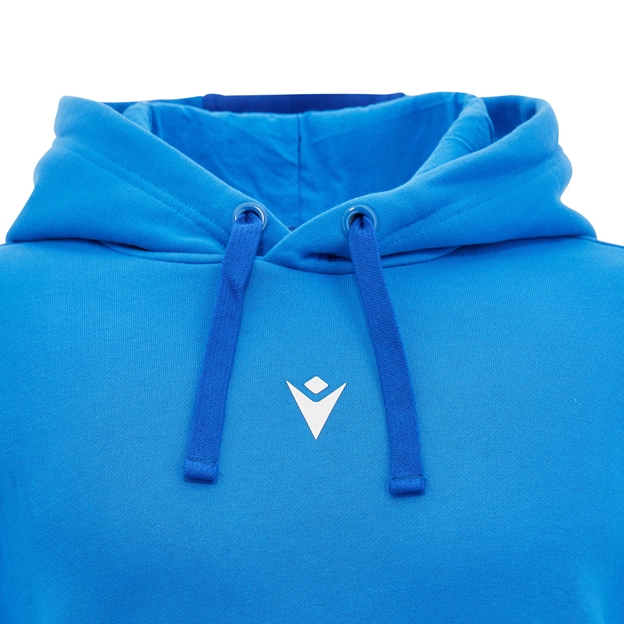 Scotland Mens Leisure Cotton Hoodie 26/27 Blue White and Green - Scotland Rugby Logo Close-up